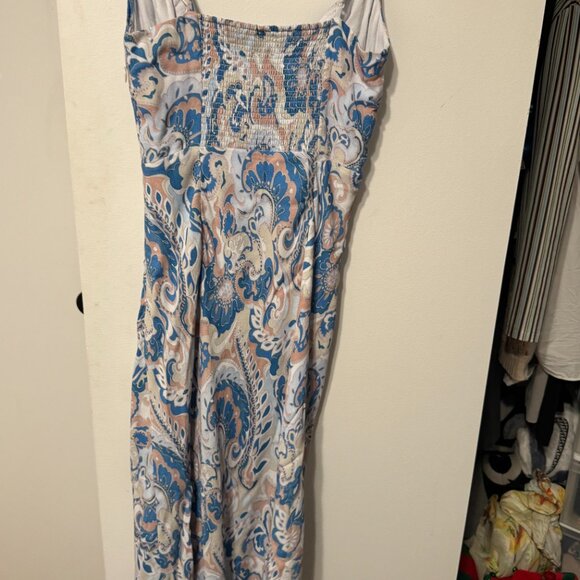 Aritzia/Wilfred Long blue Floral Dress - Picture 4 of 7